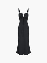 Golden Light Tied Corset Long Dress